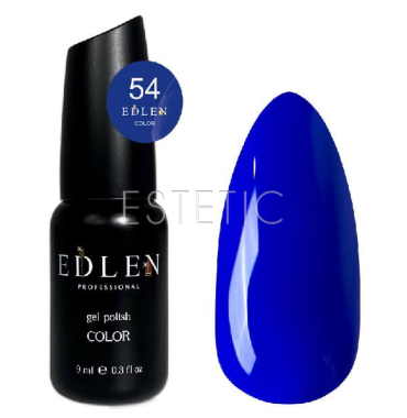 Гель-лак Edlen Color №054 синій електрик, емаль, 9 мл