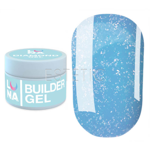 Гель LUNA Diamond Gel 07 моделюючий блідо-блакитний з блискітками хамелеон,15 мл