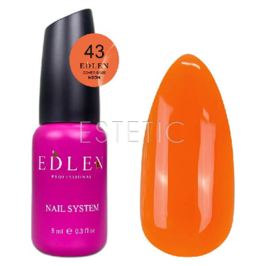 База Edlen Cover base №43 Neon камуфлирующая оранжевый неоновый, 9 мл