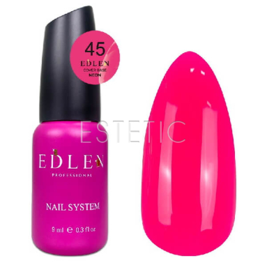 База Edlen Cover base №45 Neon камуфлирующая розовый неоновый, 9 мл 