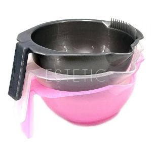 Миска для фарбування волосся з ручкою та гребінцем для зняття фарби