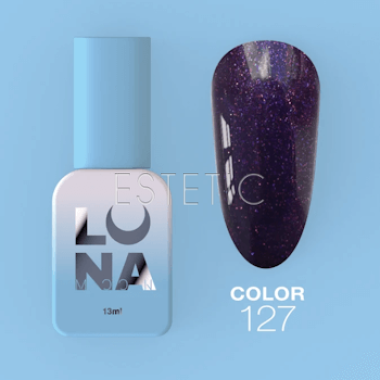 Гель-лак LUNA Color №127 фиолетовый с фиолетовым шиммером, 13 мл