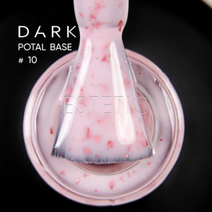 База Dark Pro Base Potal 10, 15 мл  йогуртова рожева з рожевою поталлю