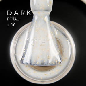 База Dark Pro Base Potal 19,15 мл молочно-кремова з дрібною золотою поталлю