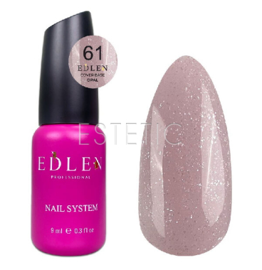База Edlen Cover base №61 Opal пыльно-розовая с серебряным микроблеском, 9 мл