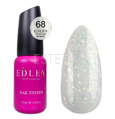 База Edlen Cover base №68 Shimmer молочная с блестками фиолетовый хамелеон, 9 мл
