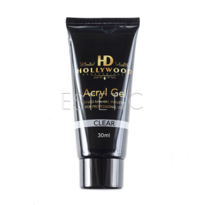Акрил гель HD Hollywood Acryl Gel CLEAR прозрачный, 30 мл