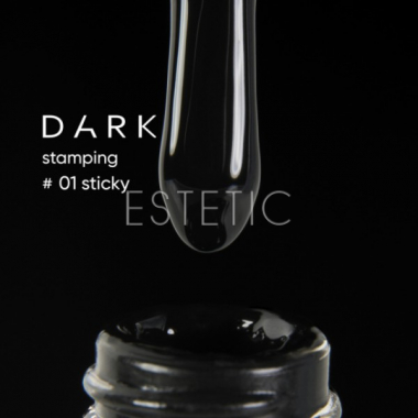 Лак для стемпинга DARK Stamping polish №01 черный STICKY, 8 мл