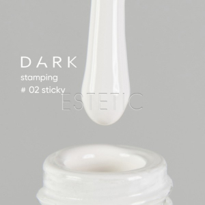 Лак для стемпинга DARK Stamping polish №02 белый STICKY, 8 мл
