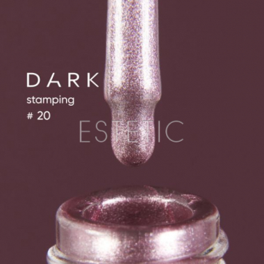 Лак для стемпинга DARK Stamping polish №20 розовый металлик, 8 мл