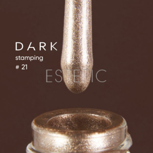 Лак для стемпинга DARK Stamping polish №21 белое золото металлик, 8 мл