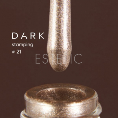 Лак для стемпинга DARK Stamping polish №21 белое золото металлик, 8 мл