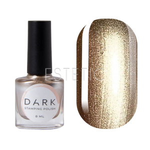 Лак для стемпінгу DARK Stamping polish №21 біле золото металік, 8 мл