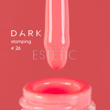 Лак для стемпинга DARK Stamping polish №26 неоновый коралловый, 8 мл