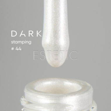 Лак для стемпинга DARK Stamping polish №44 белый перламутровый, 8 мл