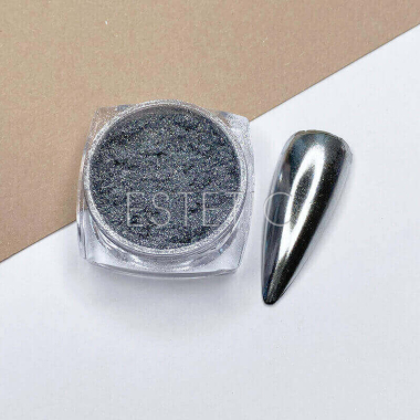 Втирка для нігтів Dark №01 металева срібло, 0,5 г