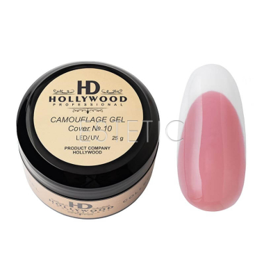 Hollywood Camouflage Gel Cover №10 камуфлюючий гель рожевий нюд, 25 мл
