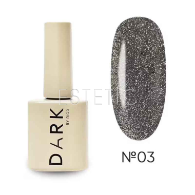 Гель-лак Dark gel polish Night Cat 03 светоотражающий кошачий глаз серебро с голографиком,10 мл