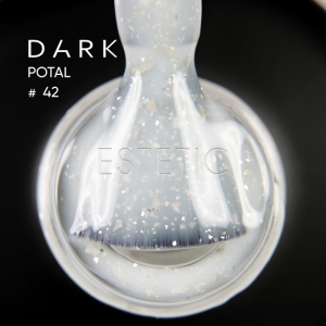 База Dark Pro Base Potal 42, 15 мл молочная с белой и серебристой поталью