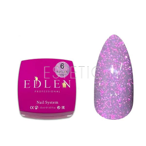 Гель Edlen Builder gel Flash №6 світловідбиваючий темний димчасто-фіолетовий, 15 мл
