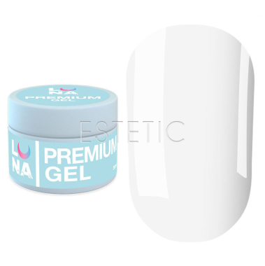 Гель LUNA Premium Gel 02 для нарощування білий,15 мл