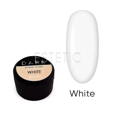 Гель-краска для ногтей Dark White gel paint белая без липкого слоя, 5 г