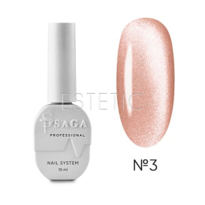 Гель-лак кошачий глаз SAGA GLOW CAT 03 бежево-лиловый, 9 мл