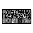 Пластина для стемпінгу RichColor 096 геометрія, зоо, кохання, Новий Рік, 6х12 см