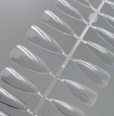 Тіпси-форми гелеві для нарощування нігтів МИГДАЛЬ напывматовий прозорий, 120 шт