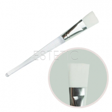 Кисточка для масок нейлоновая, прозрачная ручка 17.5 см