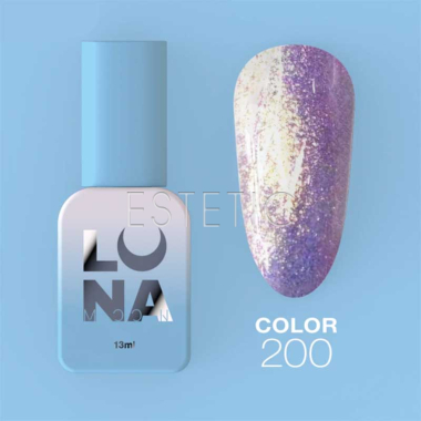 Гель-лак LUNA Color №200 золотисто-лиловый хамелеон с блестками, 13 мл