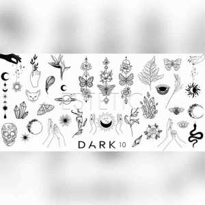 Пластина для стемпинга DARK 10 современный микс