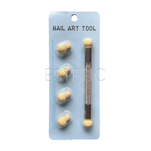 Набор для аэропуфинга кисть-спонж + 4 спонжа в наборе