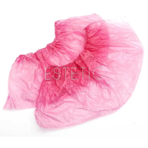 Бахіли одноразові поліетиленові червоні, 3г, 100 шт в упаковці