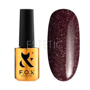 Гель-лак F.O.X Sparkle 009 светоотражающий фиолетовый спелая слива с голографиком, 7 мл