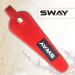 Фото 1 - Чохол для перукарських ножиць SWAY на кнопці, червоний замша