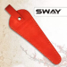 Фото 2 - Чохол для перукарських ножиць SWAY на кнопці, червоний замша