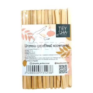 Шпатель дерев'яний вузький 14х3, 100 шт в пачці