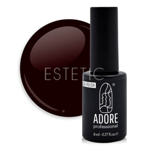 Гель-лак ADORE Gel Polish №496 black cherry чорно-бордовий, 8 мл
