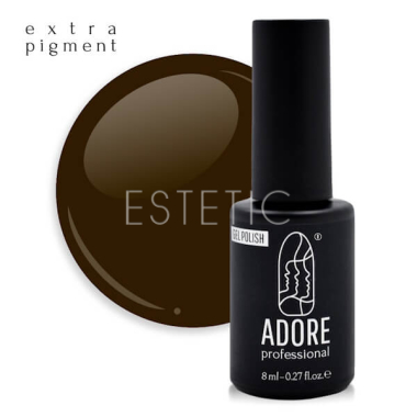 Гель-лак ADORE Gel Polishl №498 earth чорно-коричневий колір землі, 8 мл