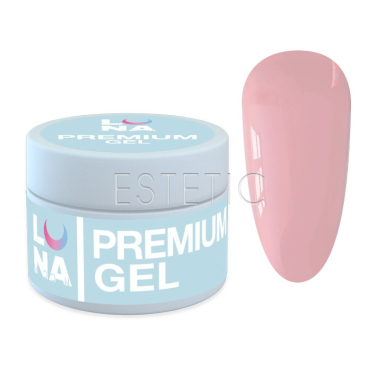 Гель LUNA Premium Gel 20 для нарощування ніжно-рожевий теплий, 15 мл