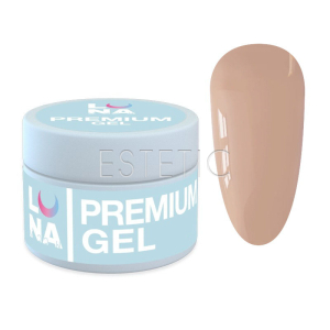 Гель LUNAPremium Gel 25 для нарощування тілесний світлий беж, 15 мл