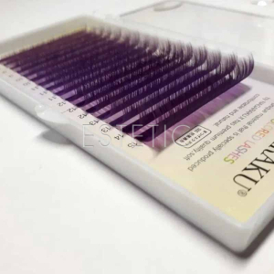 Вії Nagaraku фіолетові вигин D 0,07 MIX 7-15мм, 16 рядів