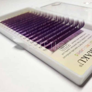Вії Nagaraku фіолетові вигин С 0,07 MIX 7-15мм, 16 рядів