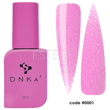 Рідкий гель DNKa Liquid Acrygel #0001 Bubble Gum рожевий холодний з шимером, 12 мл