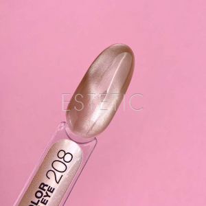 Гель-лак LUNA Color №208 Cat Eye котяче око сріблясто-сірий теплий, 13 мл
