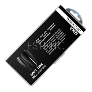 Тіпси для нарощування Soft Tips Almond Nika Zemlyanikina мигдаль, 240 шт