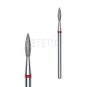 Фреза алмазная Пламя острое красное RED d=2.1мм, L=8,0мм GLprof 243.514.021 
