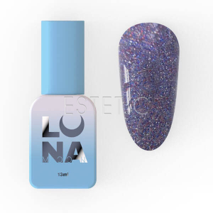 Гель-лак LUNA Color №212 Reflection світловідбиваючий сіро-фіолетовий з різними блискітками, 13 мл
