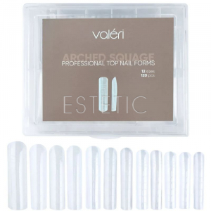 Верхние формы для наращивания Valeri Top Nail Forms Arched Square прямоугольные, 120шт